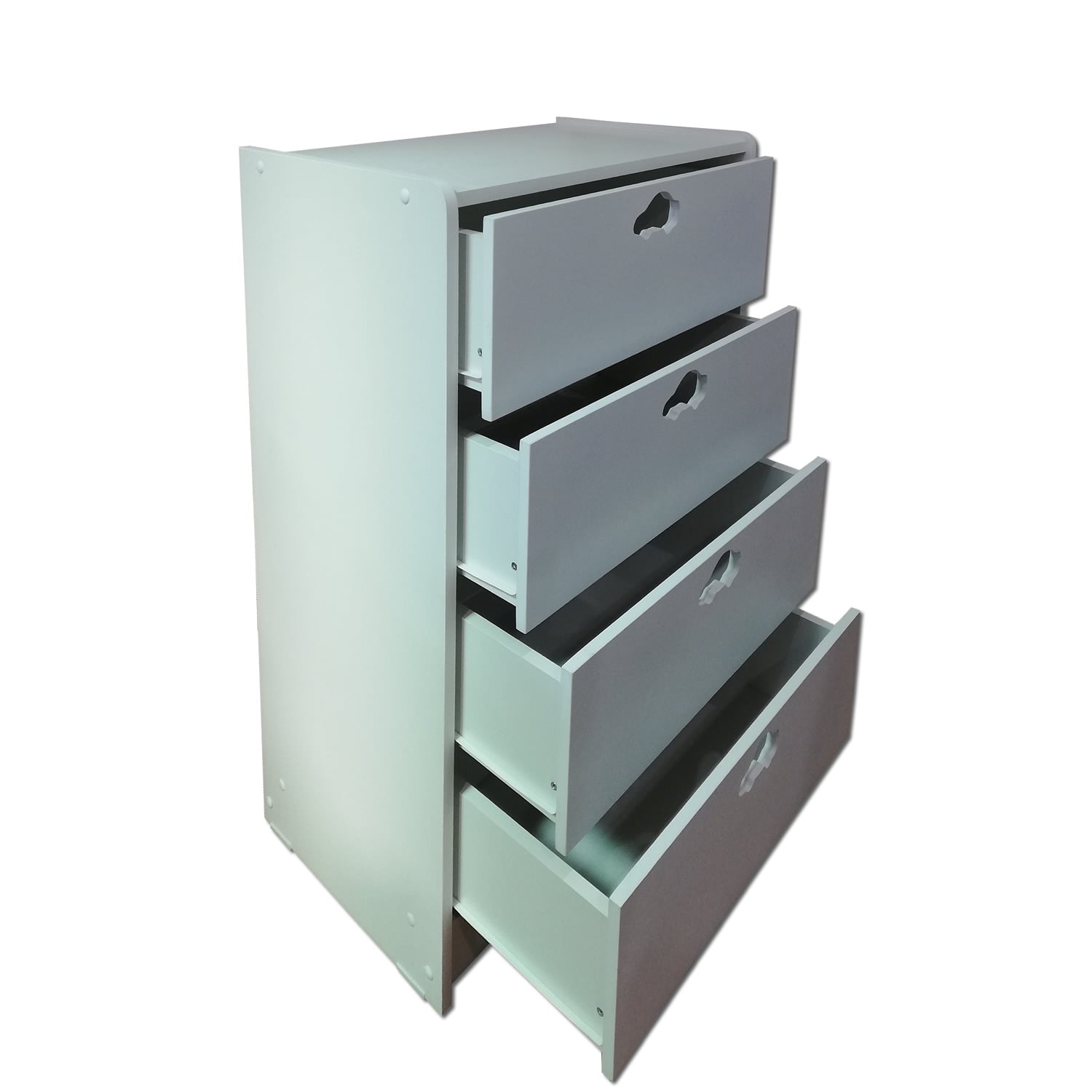 CAJONERA MUEBLES KIDS 4 CAJONES BLANCO AUTO - 3