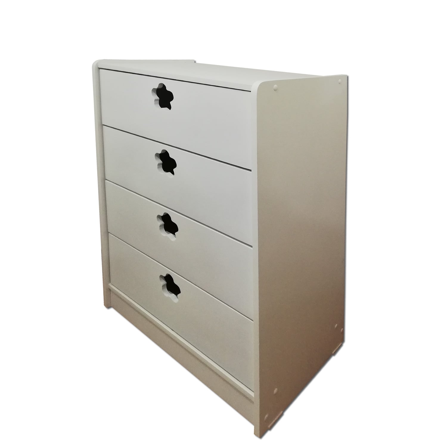 CAJONERA MUEBLES KIDS 4 CAJONES BLANCO FLOR - 3