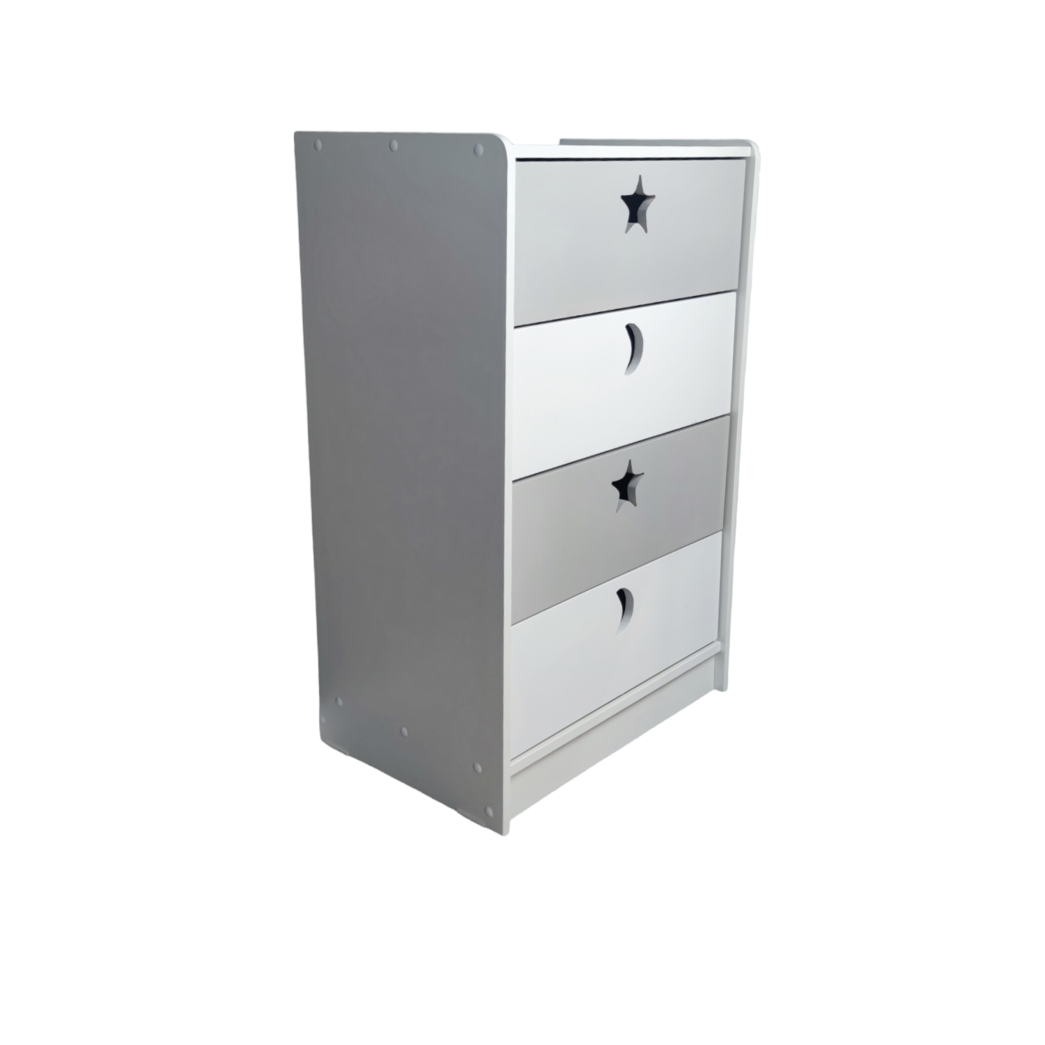 CAJONERA MUEBLES KIDS 4 CAJONES GRIS - 2
