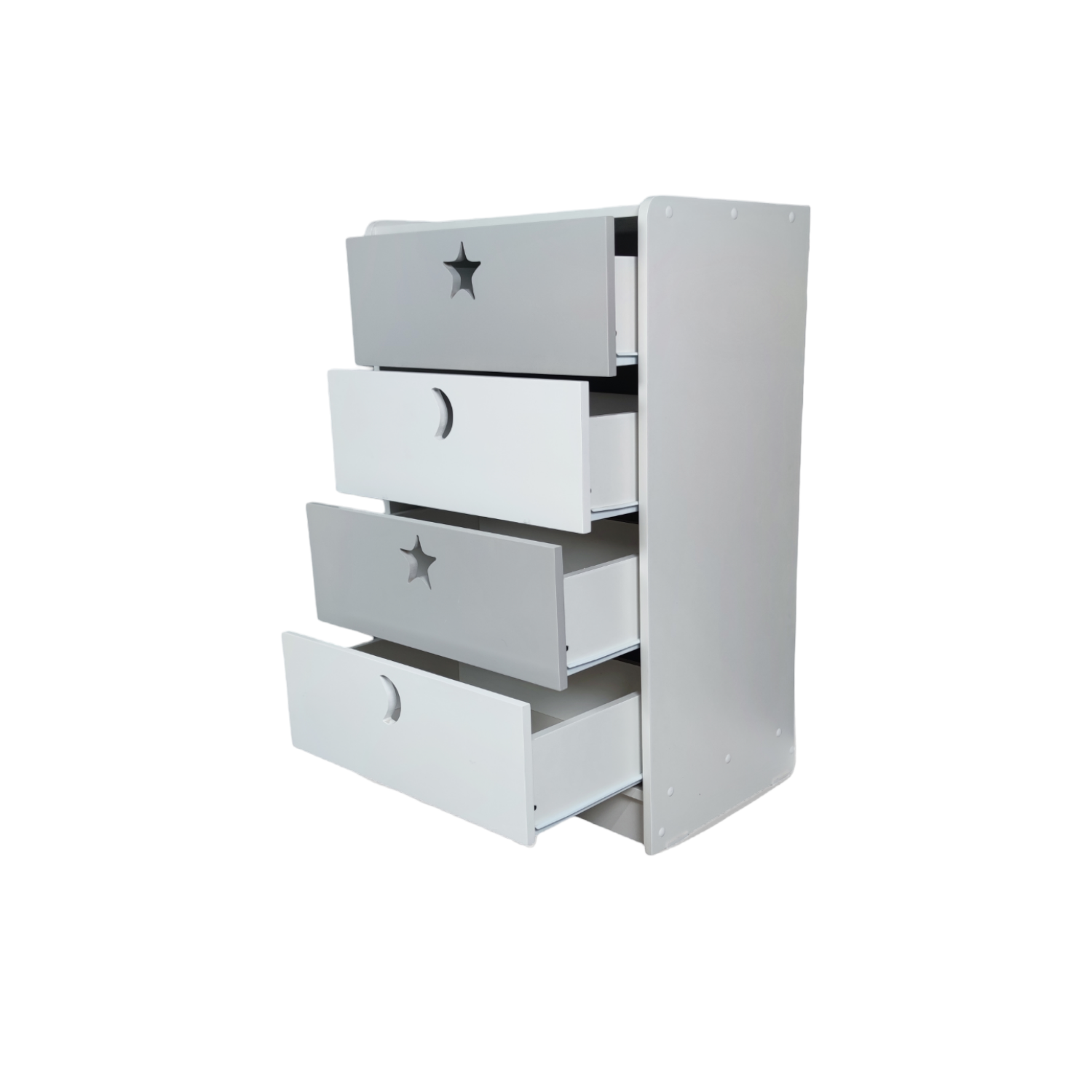 CAJONERA MUEBLES KIDS 4 CAJONES GRIS - 3