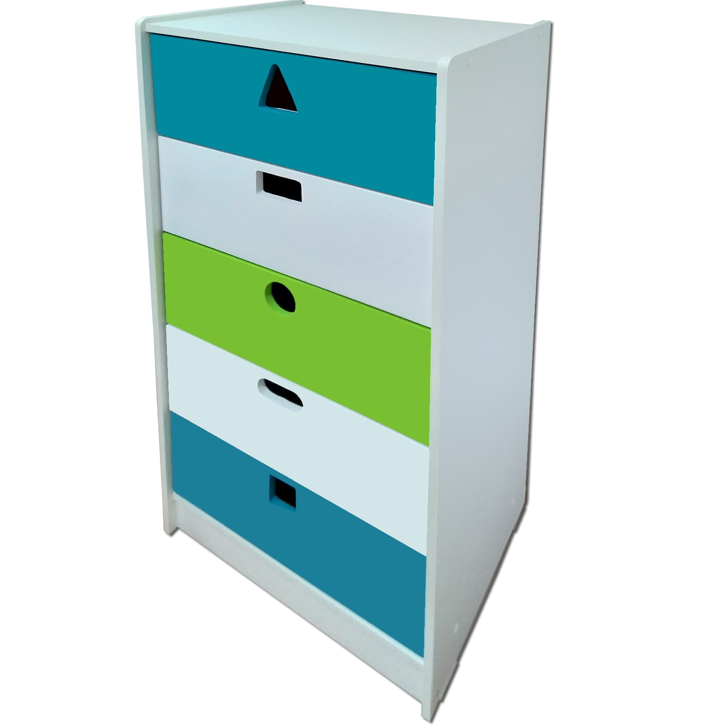 CAJONERA MUEBLES KIDS 5 CAJONES CALIPSO GEOMETRICA - 1