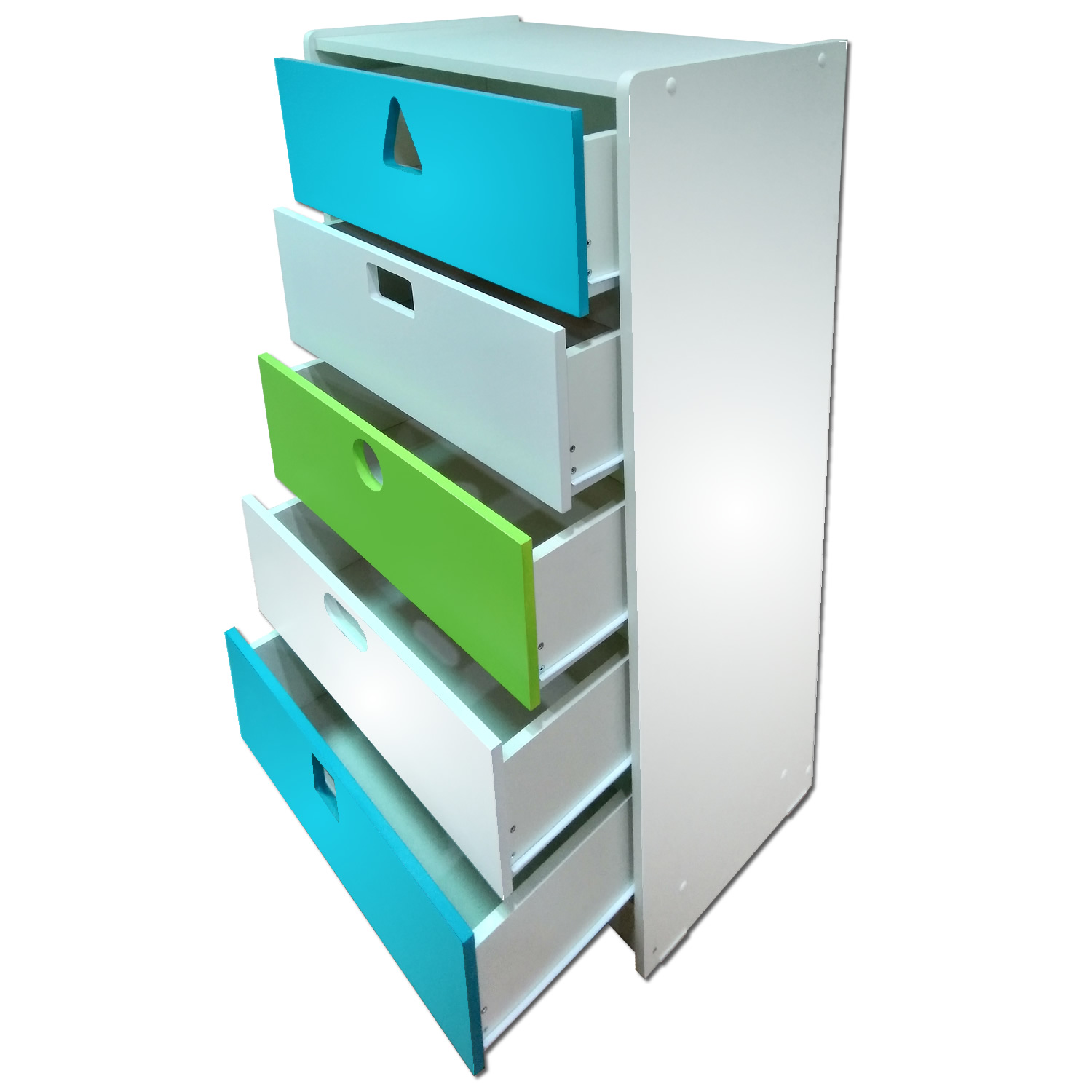 CAJONERA MUEBLES KIDS 5 CAJONES CALIPSO GEOMETRICA - 2