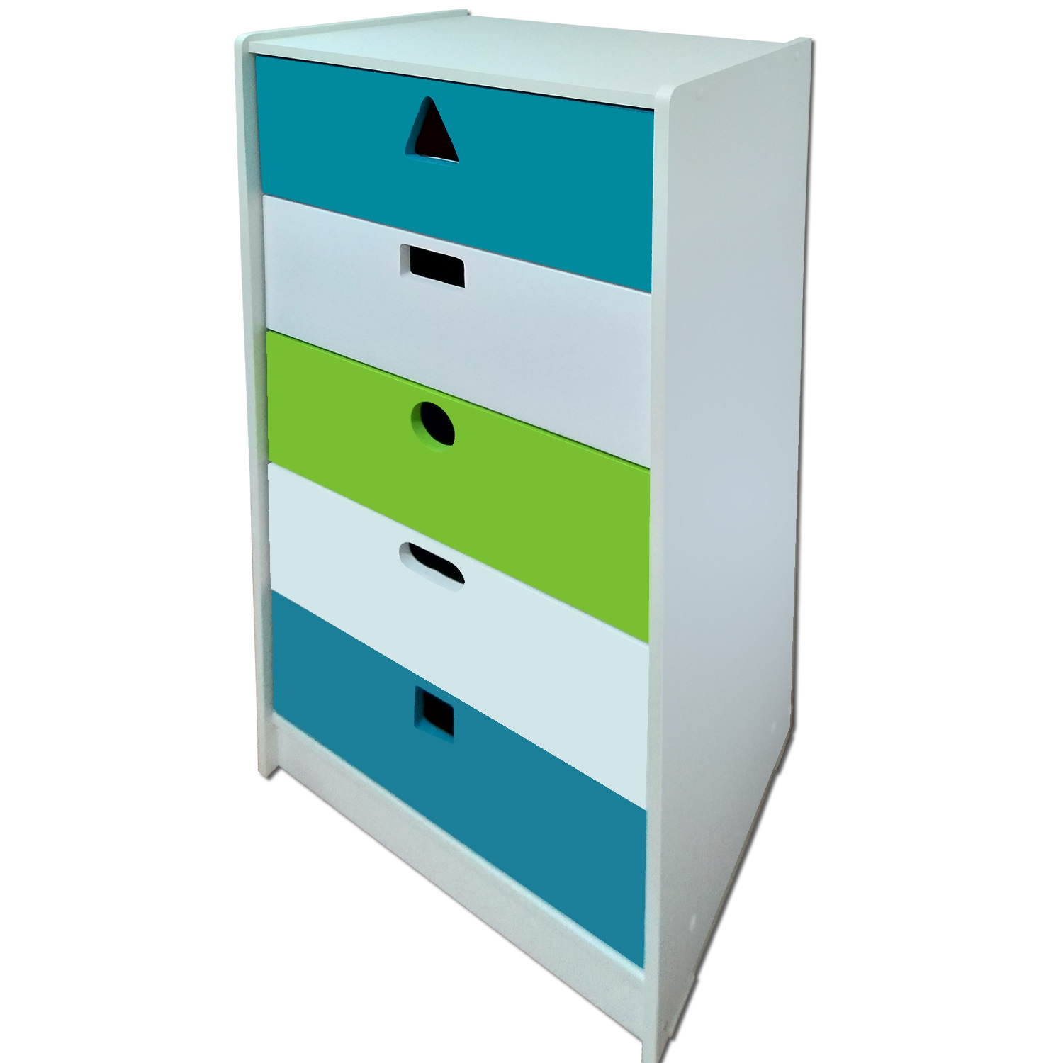 CAJONERA MUEBLES KIDS 5 CAJONES CALIPSO GEOMETRICA - 3