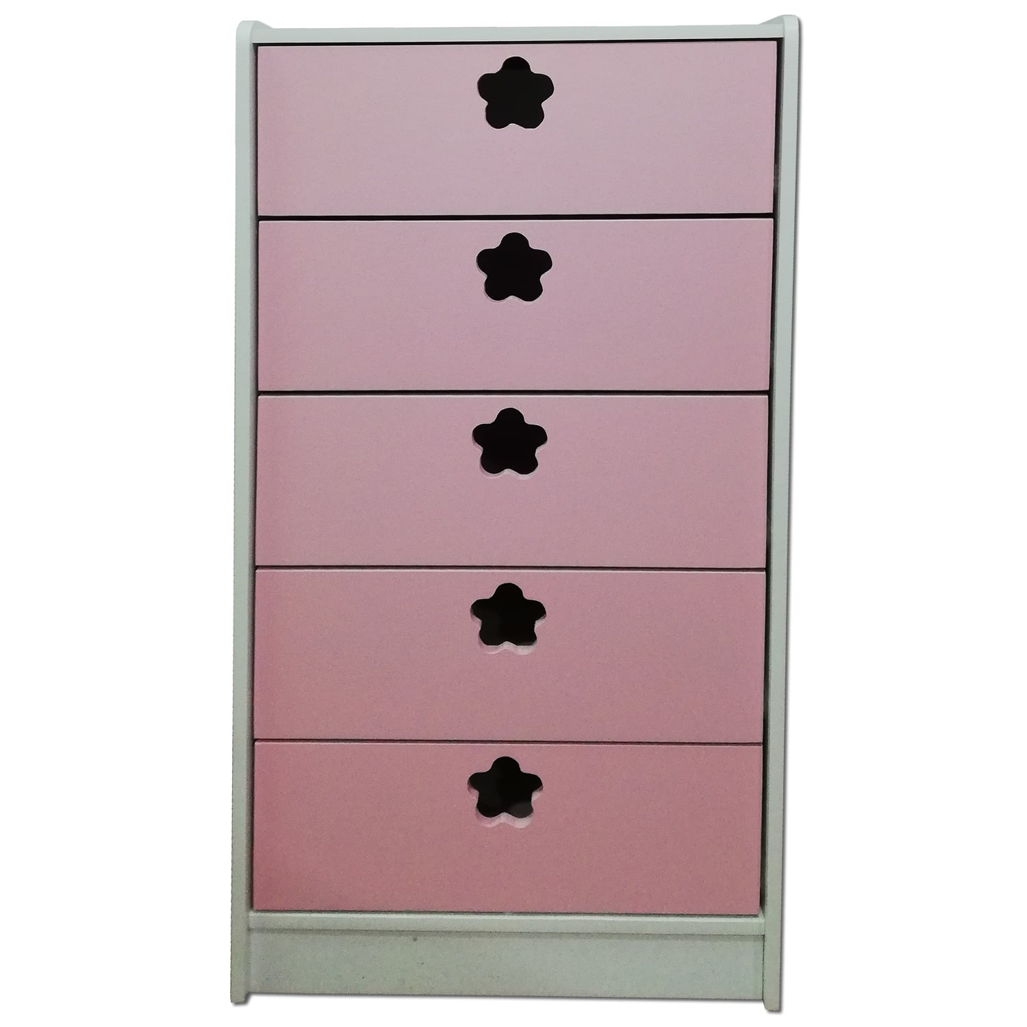CAJONERA MUEBLES KIDS 5 CAJONES ROSADO FLOR - 1