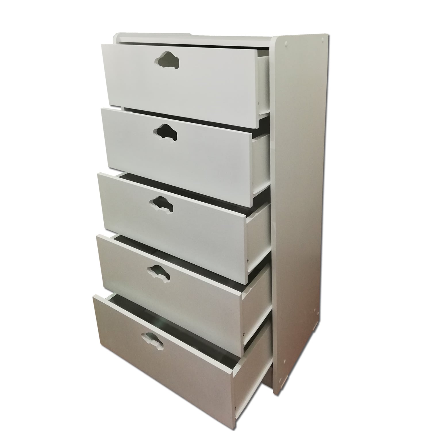 CAJONERA MUEBLES KIDS 5 CAJONES BLANCO AUTO - 2