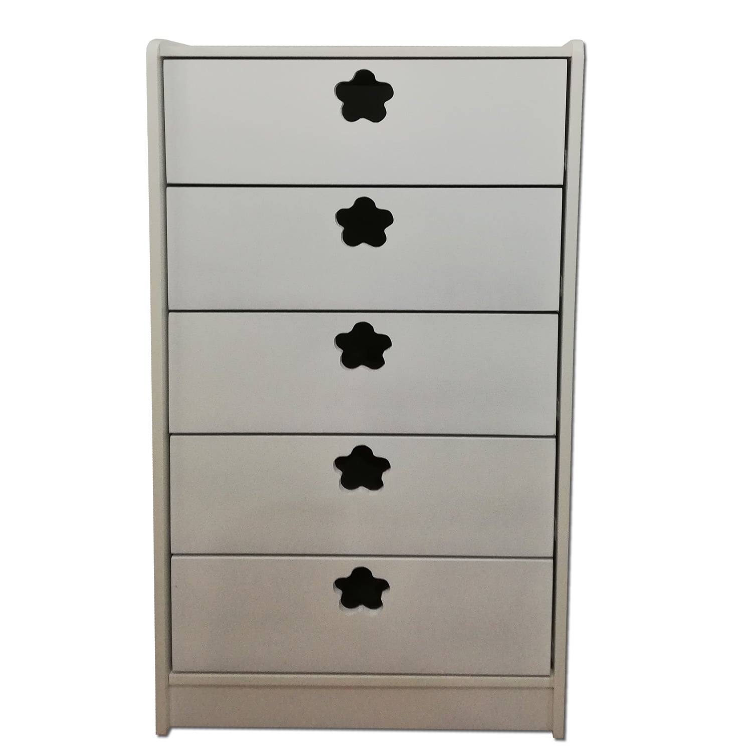CAJONERA MUEBLES KIDS 5 CAJONES BLANCO FLOR - 1