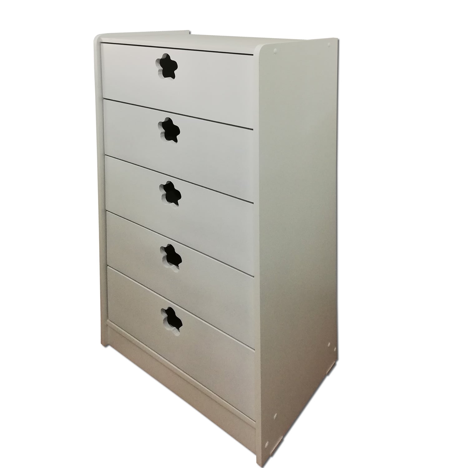 CAJONERA MUEBLES KIDS 5 CAJONES BLANCO FLOR - 3