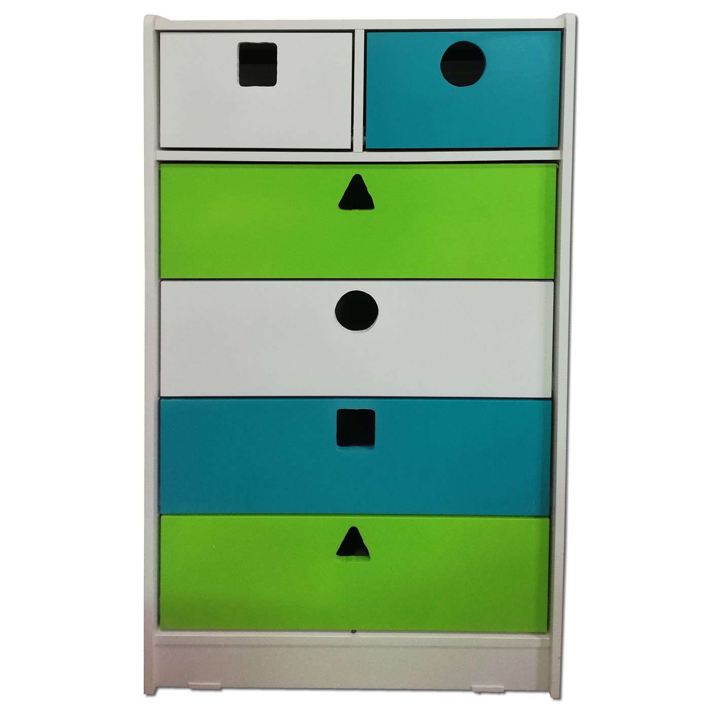 CAJONERA MUEBLES KIDS 6 CAJONES CALIPSO GEOMETRICA - 1