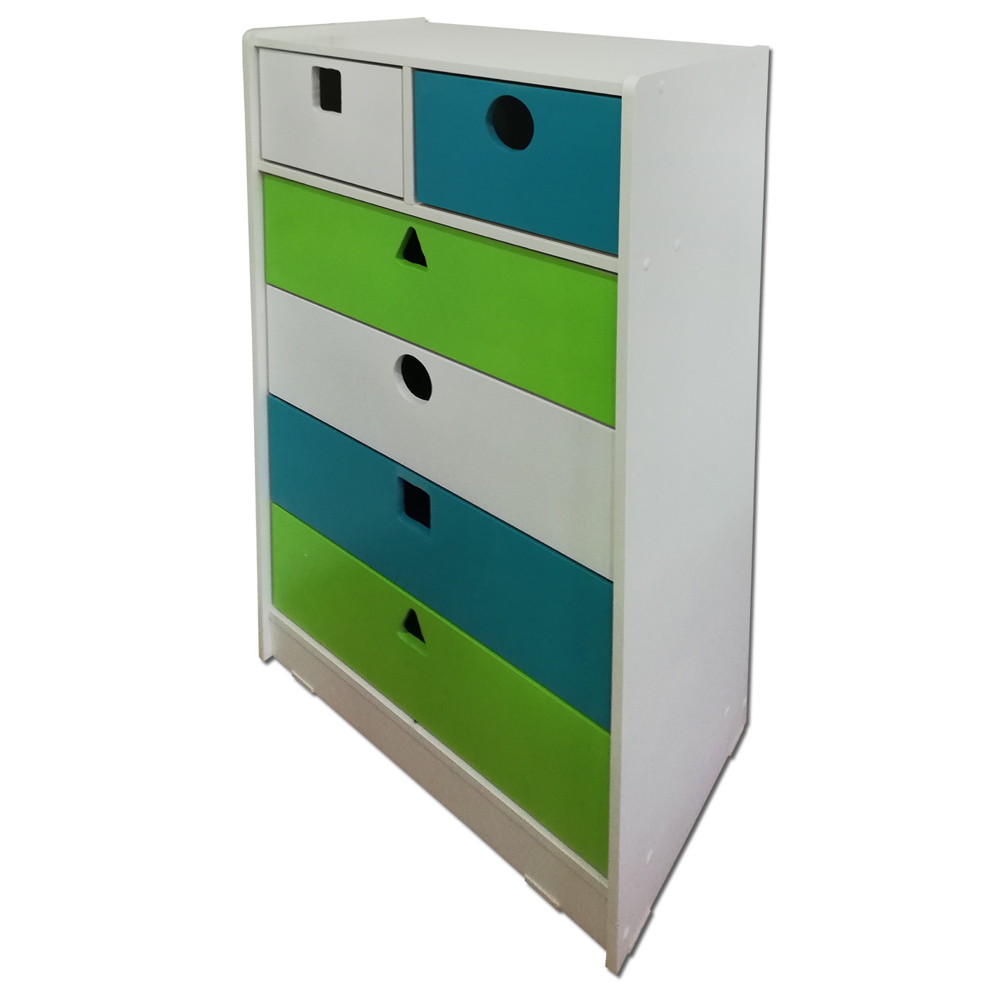 CAJONERA MUEBLES KIDS 6 CAJONES CALIPSO GEOMETRICA - 2