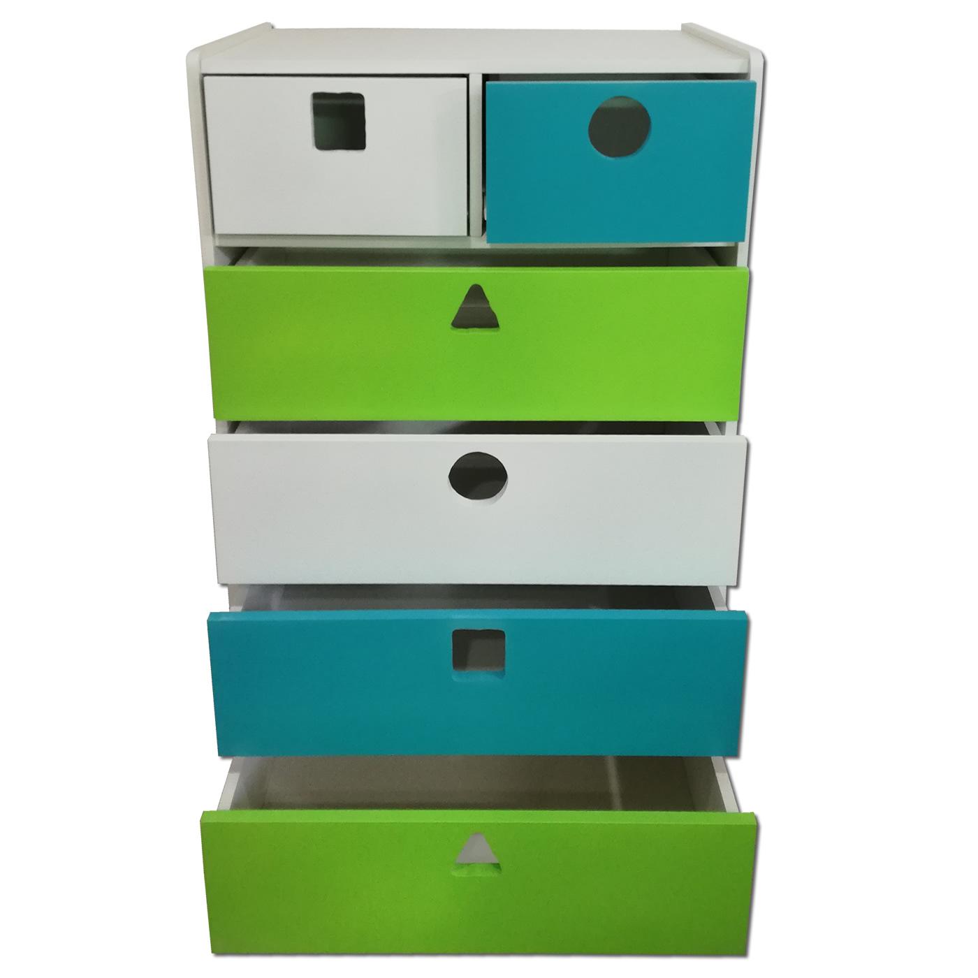 CAJONERA MUEBLES KIDS 6 CAJONES CALIPSO GEOMETRICA - 4