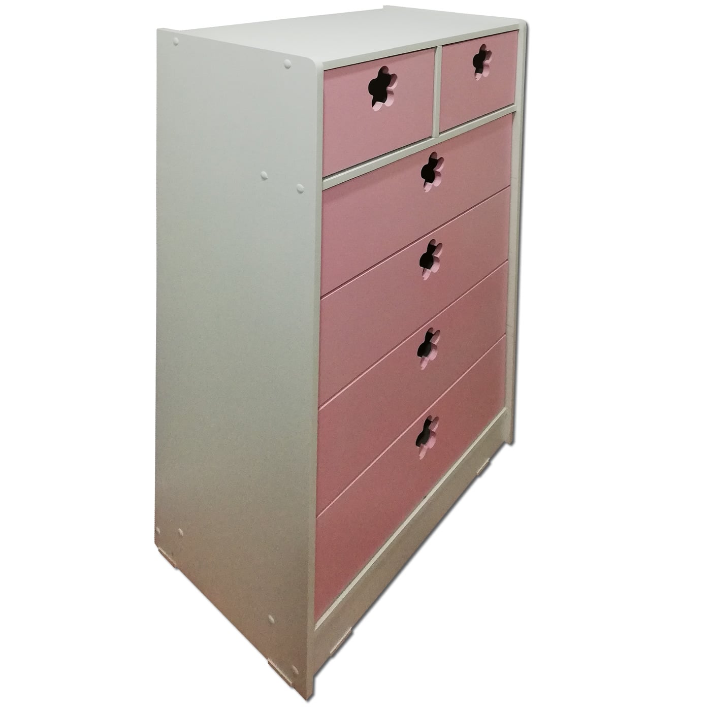 CAJONERA MUEBLES KIDS 6 CAJONES ROSADO FLOR - 1