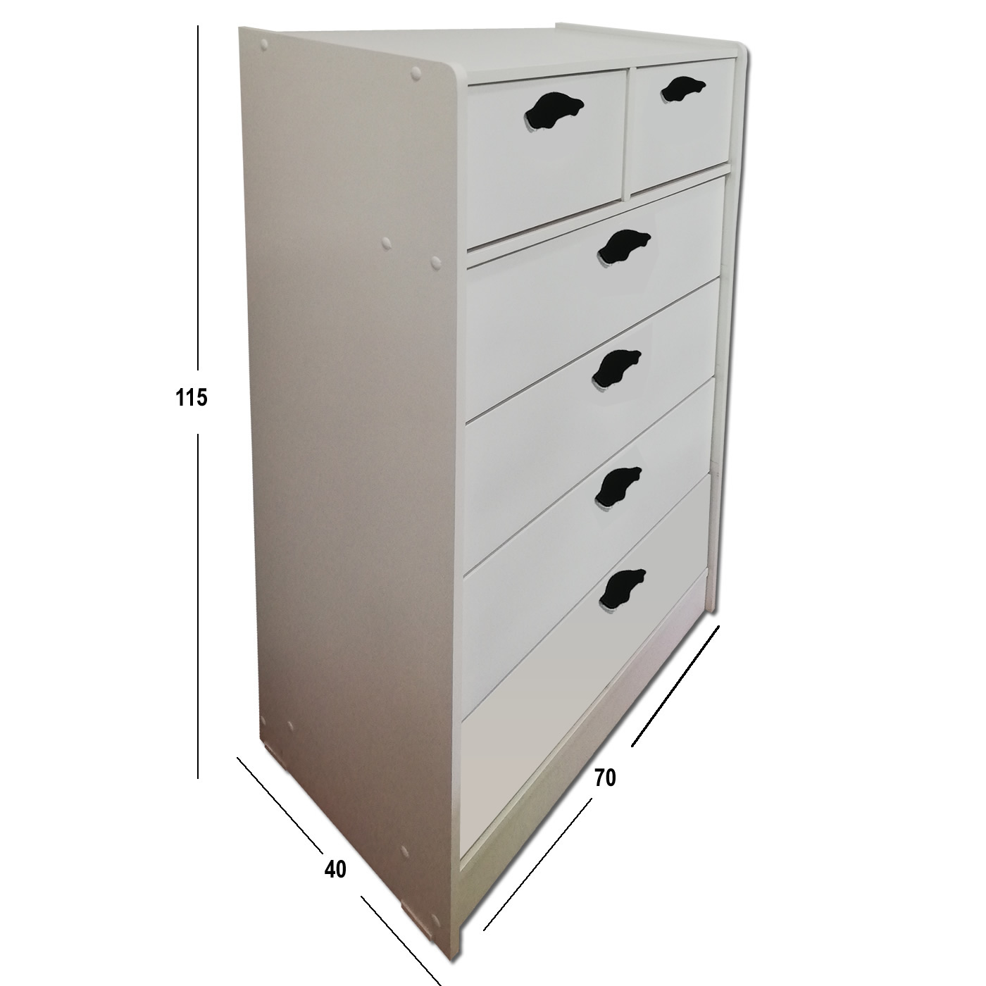 CAJONERA MUEBLES KIDS 6 CAJONES BLANCO AUTO - 2