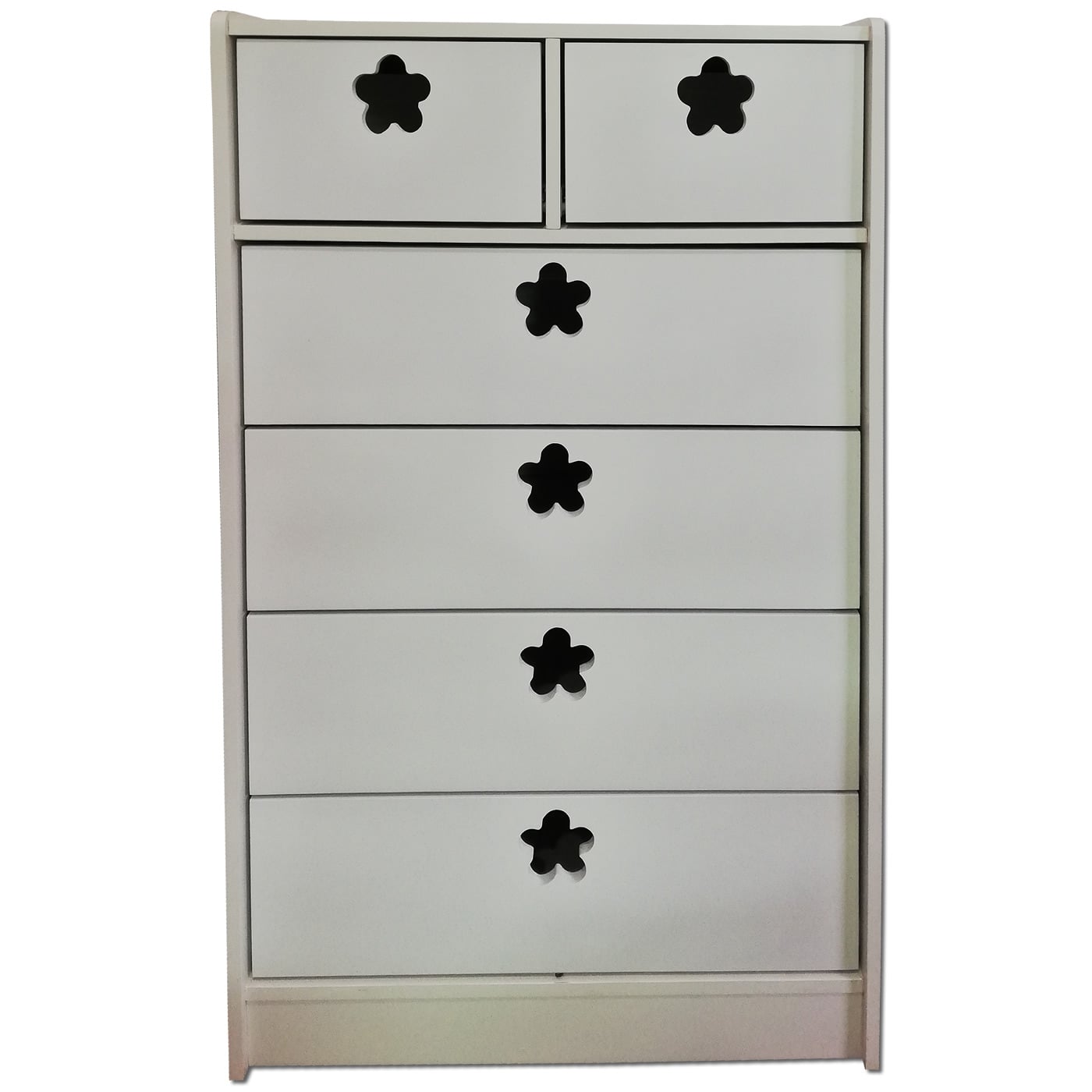 CAJONERA MUEBLES KIDS 6 CAJONES BLANCO FLOR - 1