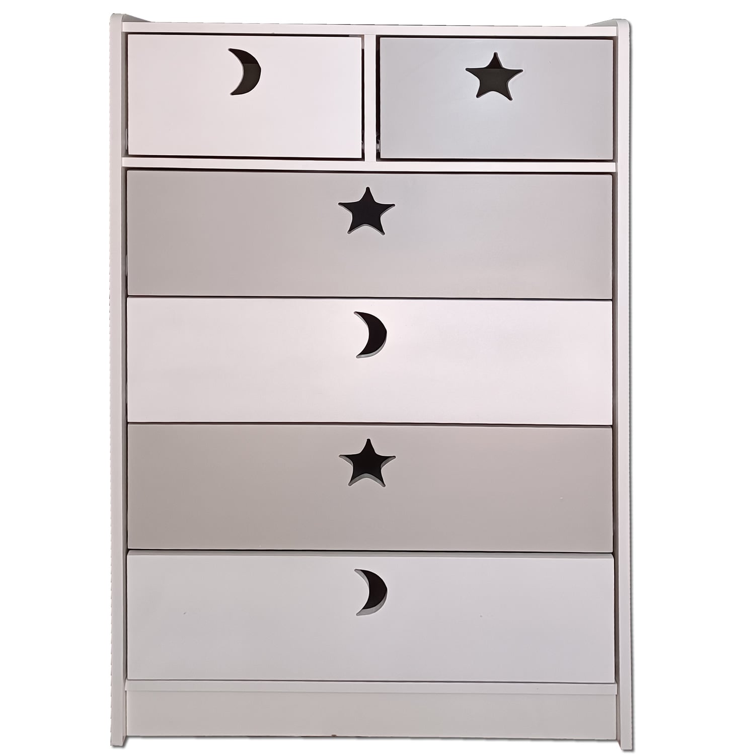 CAJONERA MUEBLES KIDS 6 CAJONES GRIS - 1