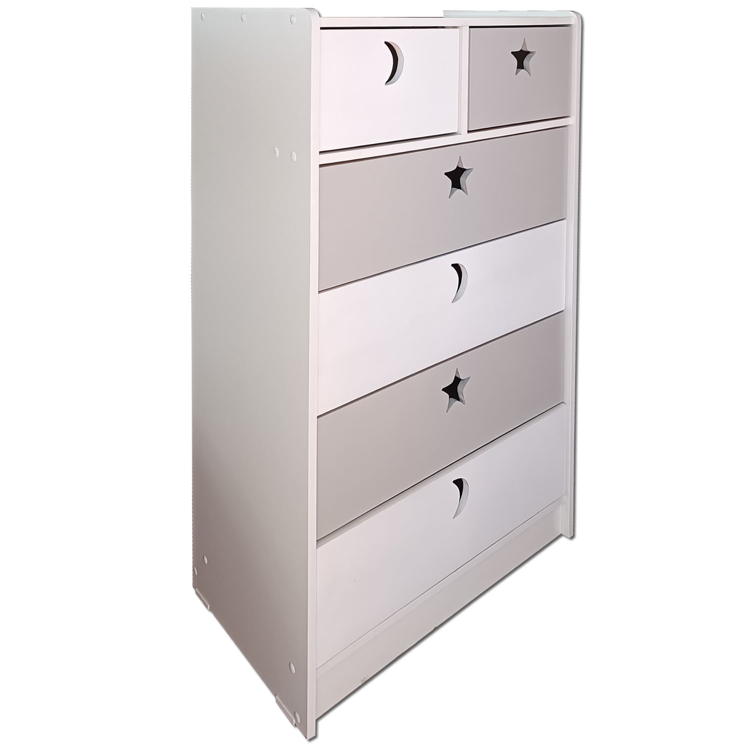 CAJONERA MUEBLES KIDS 6 CAJONES GRIS - 2