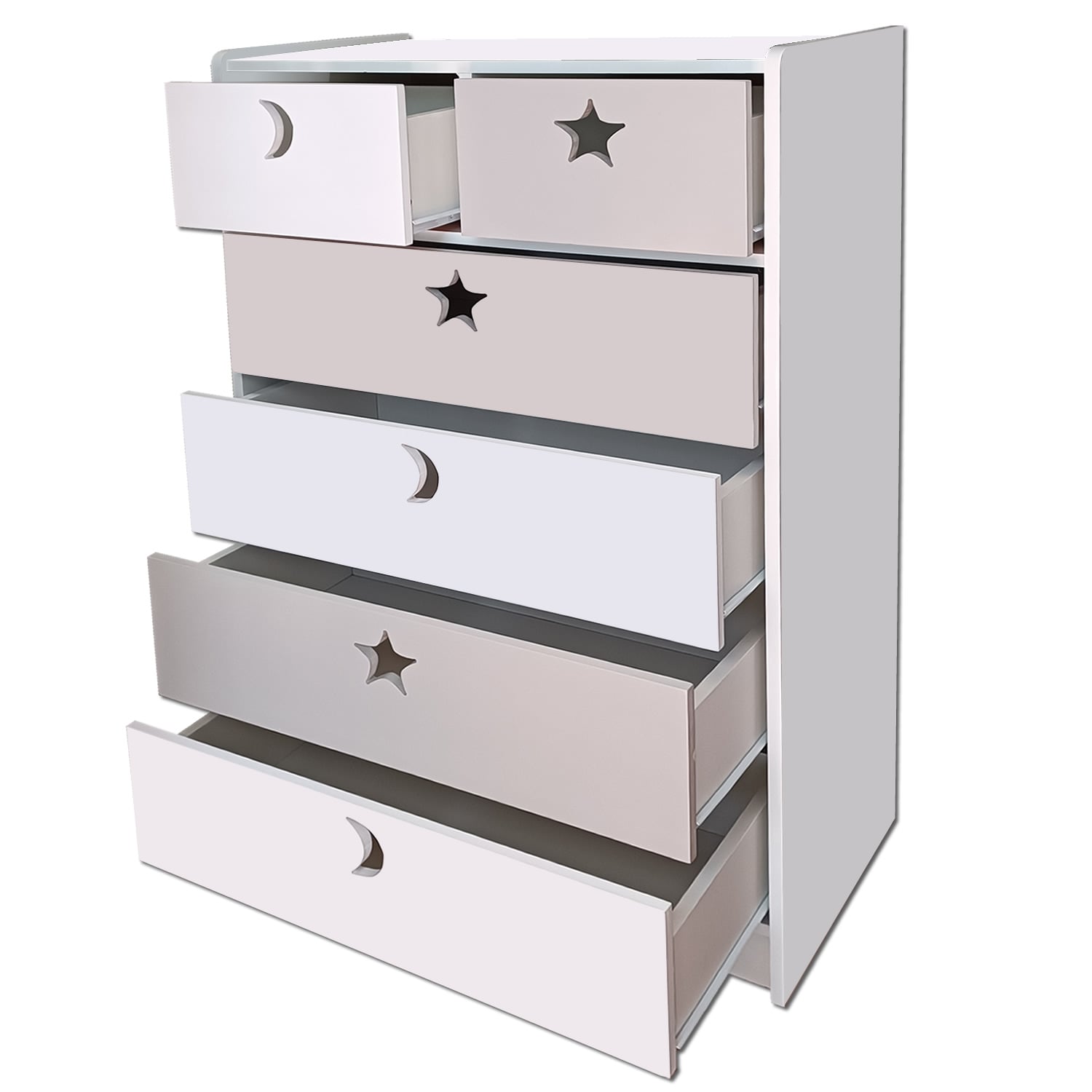 CAJONERA MUEBLES KIDS 6 CAJONES GRIS - 4