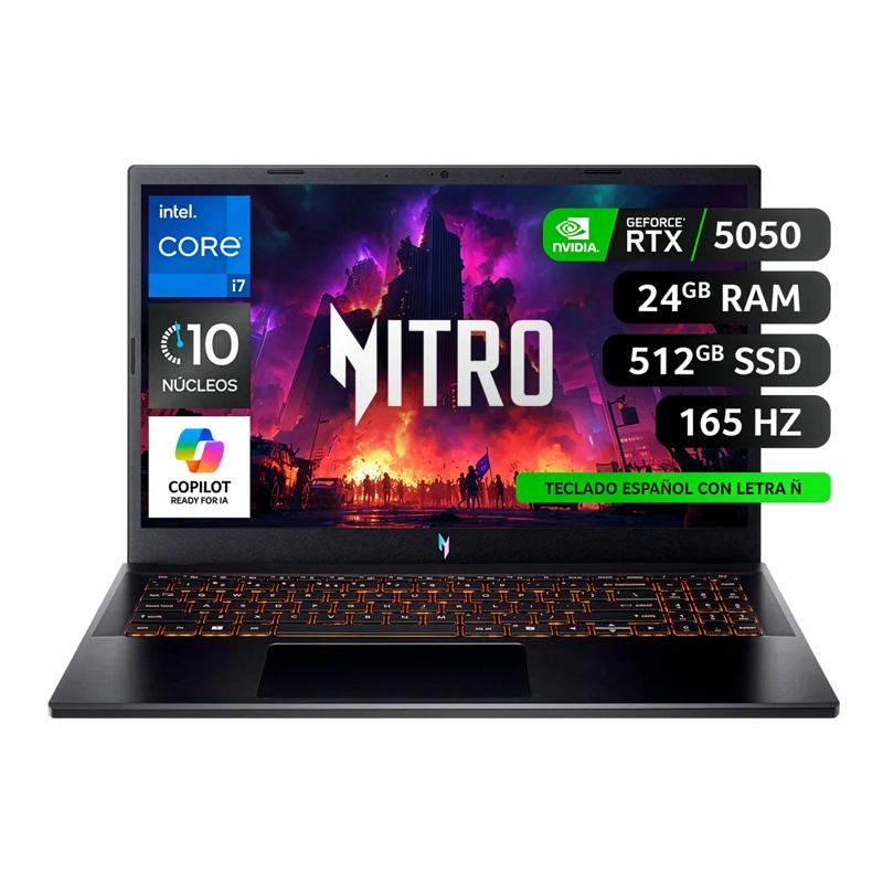 NOTEBOOK GAMER NITRO V15 ANV15-52-73S9-1 INTEL CORE I7 RTX 5050 24GB 512SSD 15,6" FHD 165HZ - 1