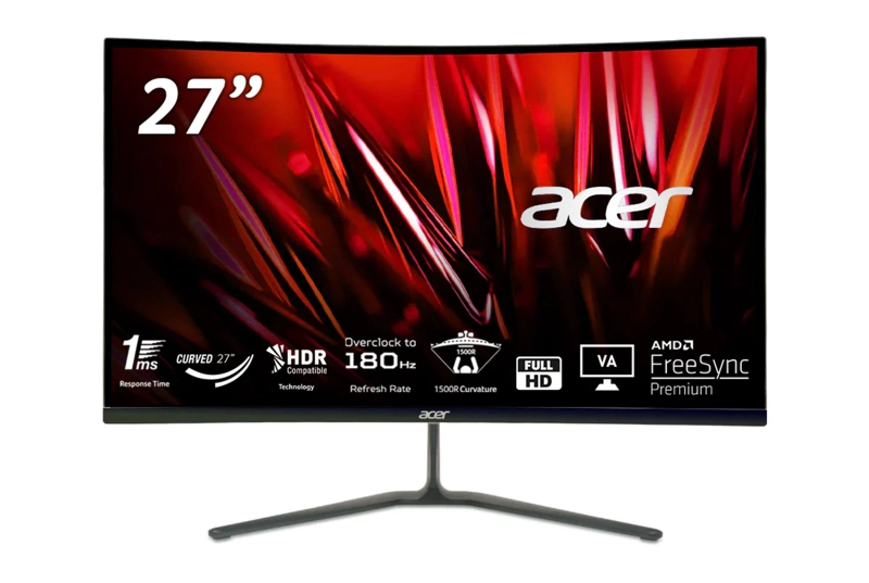 MONITOR GAMER CURVO ACER ED270R 27" FHD HDR 180HZ 1MS AMD FEESYNC PREMIUM - 1