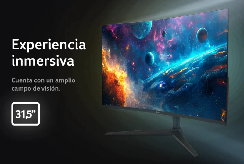 MONITOR GAMER CURVO ACER XZ320Q 31.5" FHD 1MS 240HZ CURVATURA 1500R PANEL VA ZERO-FRAME FREESYNC - 3