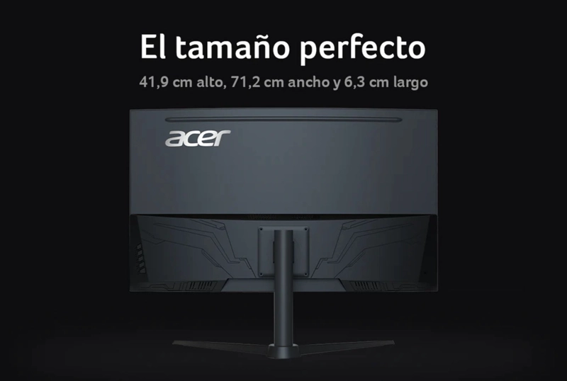 MONITOR GAMER CURVO ACER XZ320Q 31.5" FHD 1MS 240HZ CURVATURA 1500R PANEL VA ZERO-FRAME FREESYNC - 7