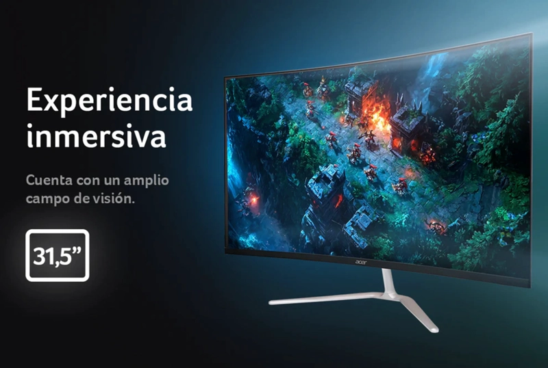 MONITOR GAMER CURVO NITRO EDA320Q 31.5" FHD CURVATURA 1500R PANEL VA ZERO-FRAME 1MS 180HZ FREESYNC - 3