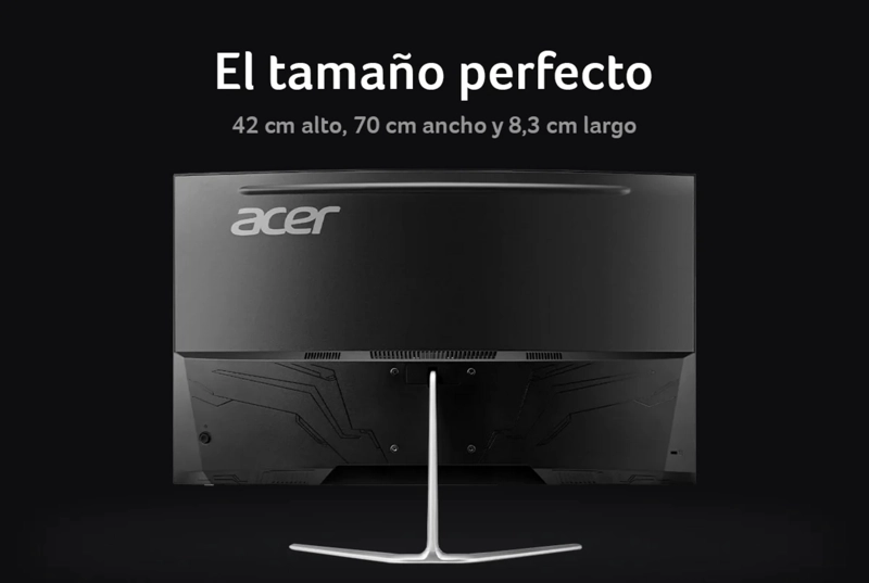 MONITOR GAMER CURVO ACER EDA320Q 31.5" FHD PANEL VA ZERO-FRAME TASA DE REFRESCO 1MS 180HZ - 5