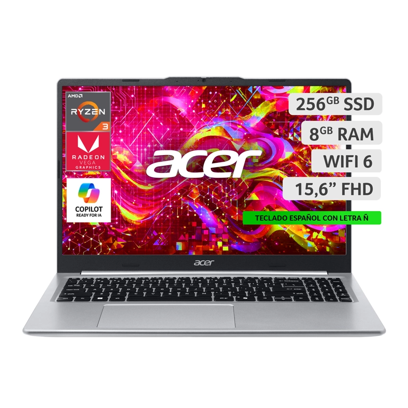 NOTEBOOK ACER ASPIRE LITE AL15-46P-R7M1-2 AMD RYZEN 3 8GB RAM 256GB SSD 15.6" FHD - 1