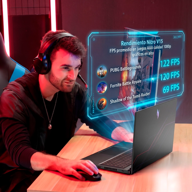 NOTEBOOK GAMER NITRO V15 ANV15-52-51Z7-1 INTEL CORE 5 RTX 3050 16GB RAM 512GB SSD 15.6" FHD 165HZ - 4