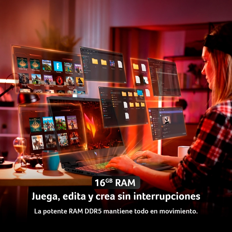 NOTEBOOK GAMER NITRO V15 ANV15-52-51Z7-1 INTEL CORE 5 RTX 3050 16GB RAM 512GB SSD 15.6" FHD 165HZ - 8