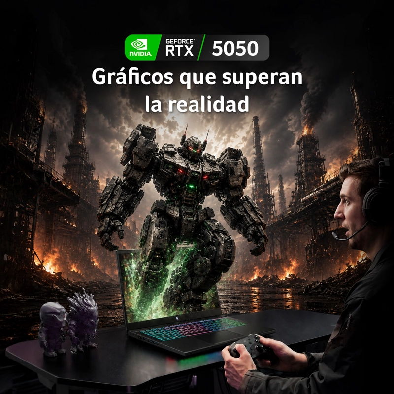 NOTEBOOK  GAMER ACER ANV15-A31-R88H-1 / AMD RYZEN 7 170 / RTX 5050 / 24GB RAM /512SSD/FHD 165HZ - 2
