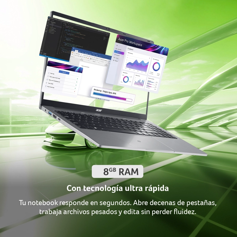 NOTEBOOK ASPIRE LITE AL15-410P-R9ND-1 | AMD RYZEN™ 5 3500U | 8GB RAM | 512GB SSD | 15.6' FHD - 4