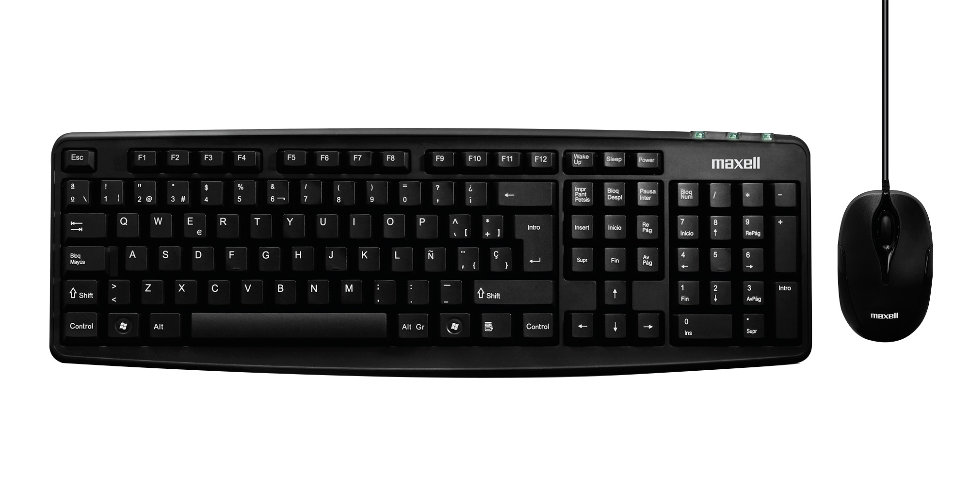 COMBO TECLADO Y MOUSE UNIVERSAL MAXELL OPTICO USB - 1