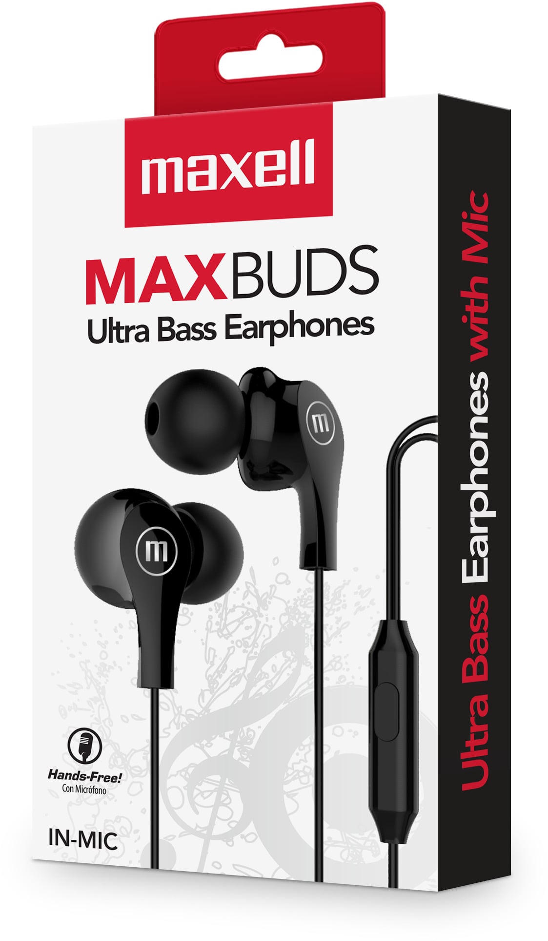 AUDÍFONOS MAXELL IN EAR IN-MIC ESTÉREO NEGRO - 3