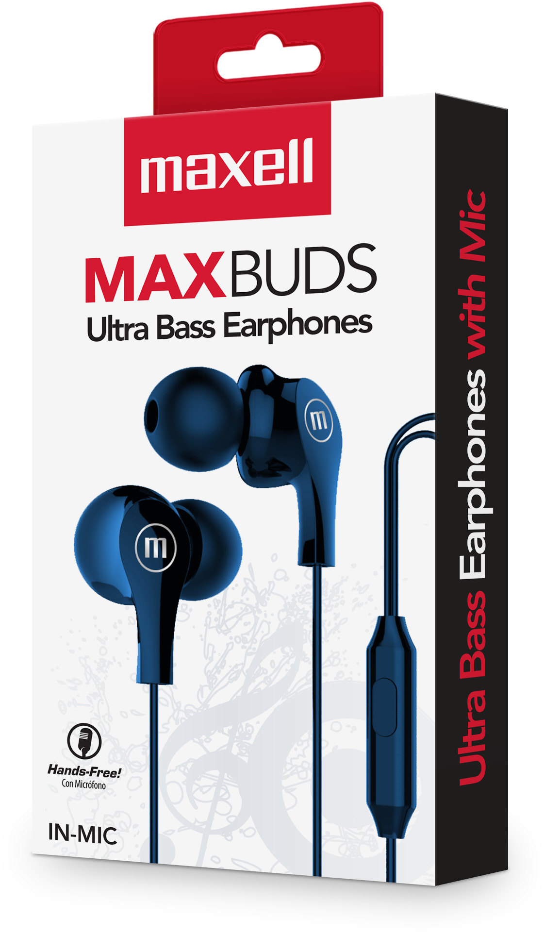 AUDÍFONOS MAXELL IN EAR IN-MIC ESTÉREO AZUL - 3
