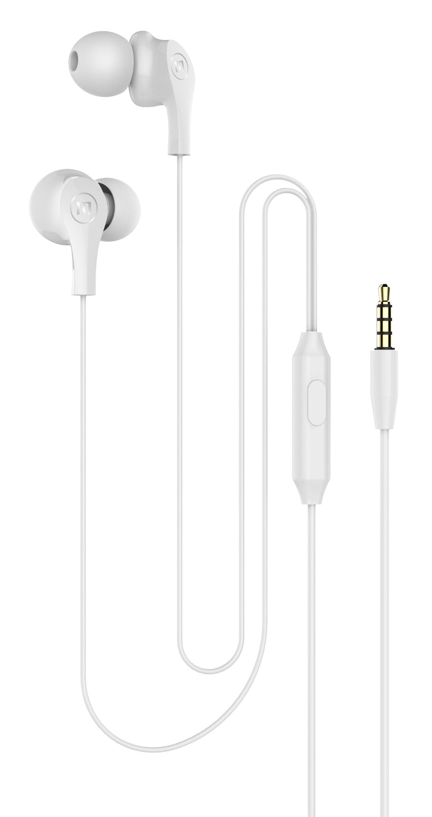 AUDÍFONOS MAXELL IN EAR IN-MIC ESTÉREO BLANCO - 1