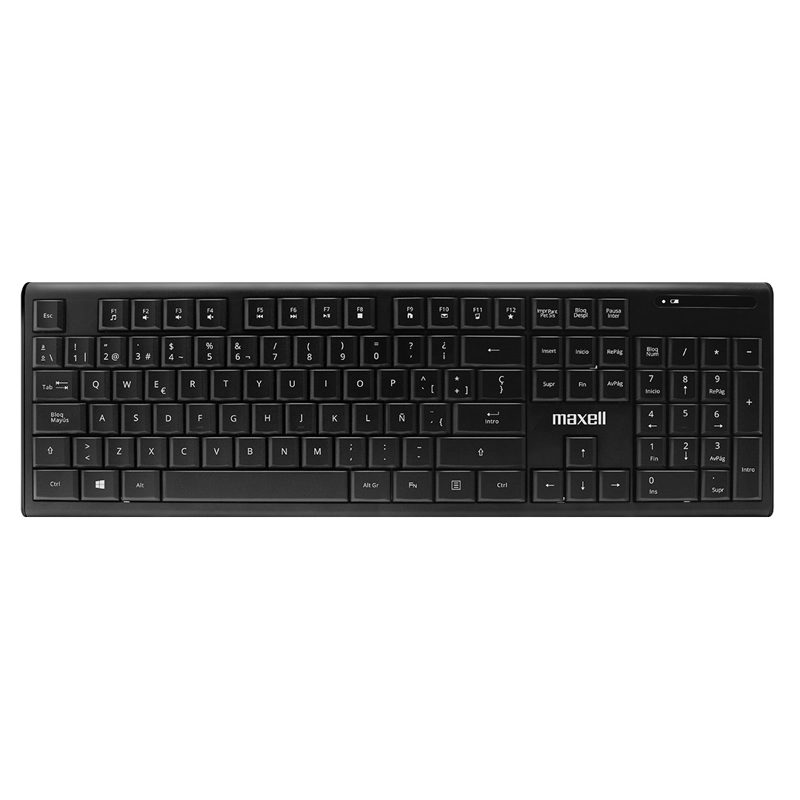 TECLADO UNIVERSAL INALÁMBRICO MAXELL SLIM MULTIFUNCIONAL CON PAD NUMÉRICO WKB-20 - 1