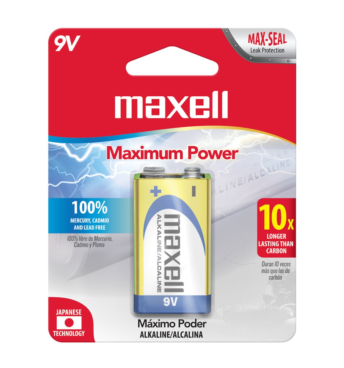 Pack 12 Pilas 9 Voltios Maxell - 2