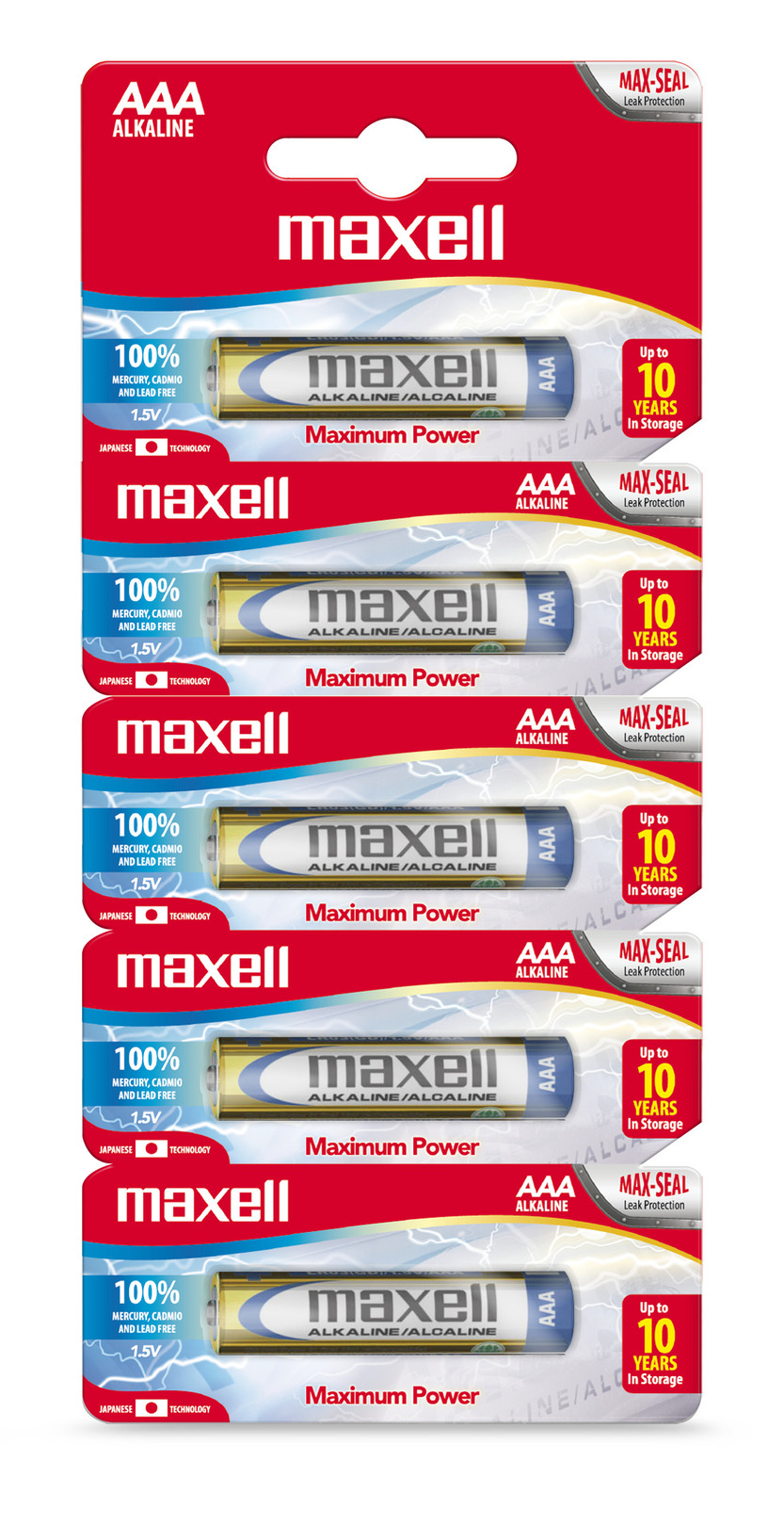 PILAS MAXELL ALCALINAS TAMAÑO AAA 5 UNIDADES - 1