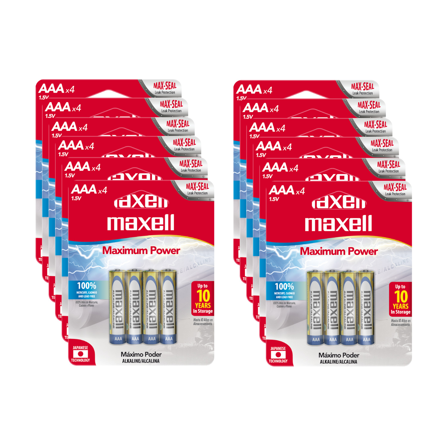 PACK 48 PILAS ALCALINAS AAA BLISTER 4 UDS. - 1