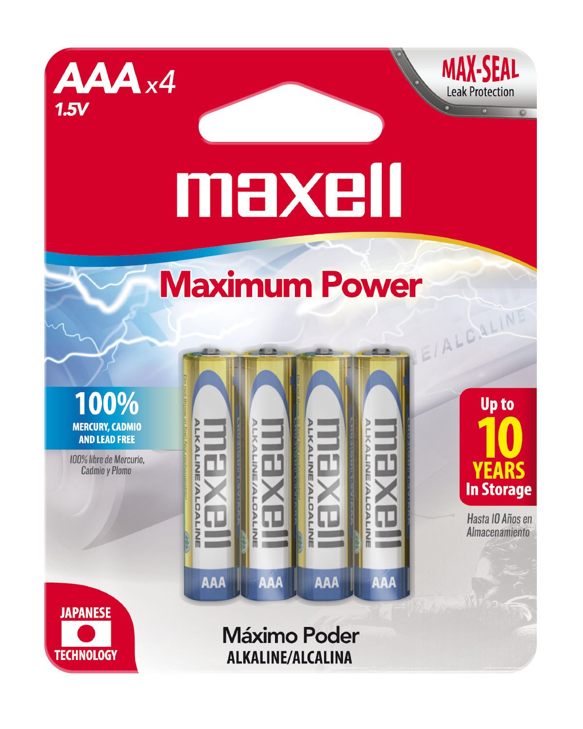 PACK 48 PILAS ALCALINAS AAA BLISTER 4 UDS. - 2