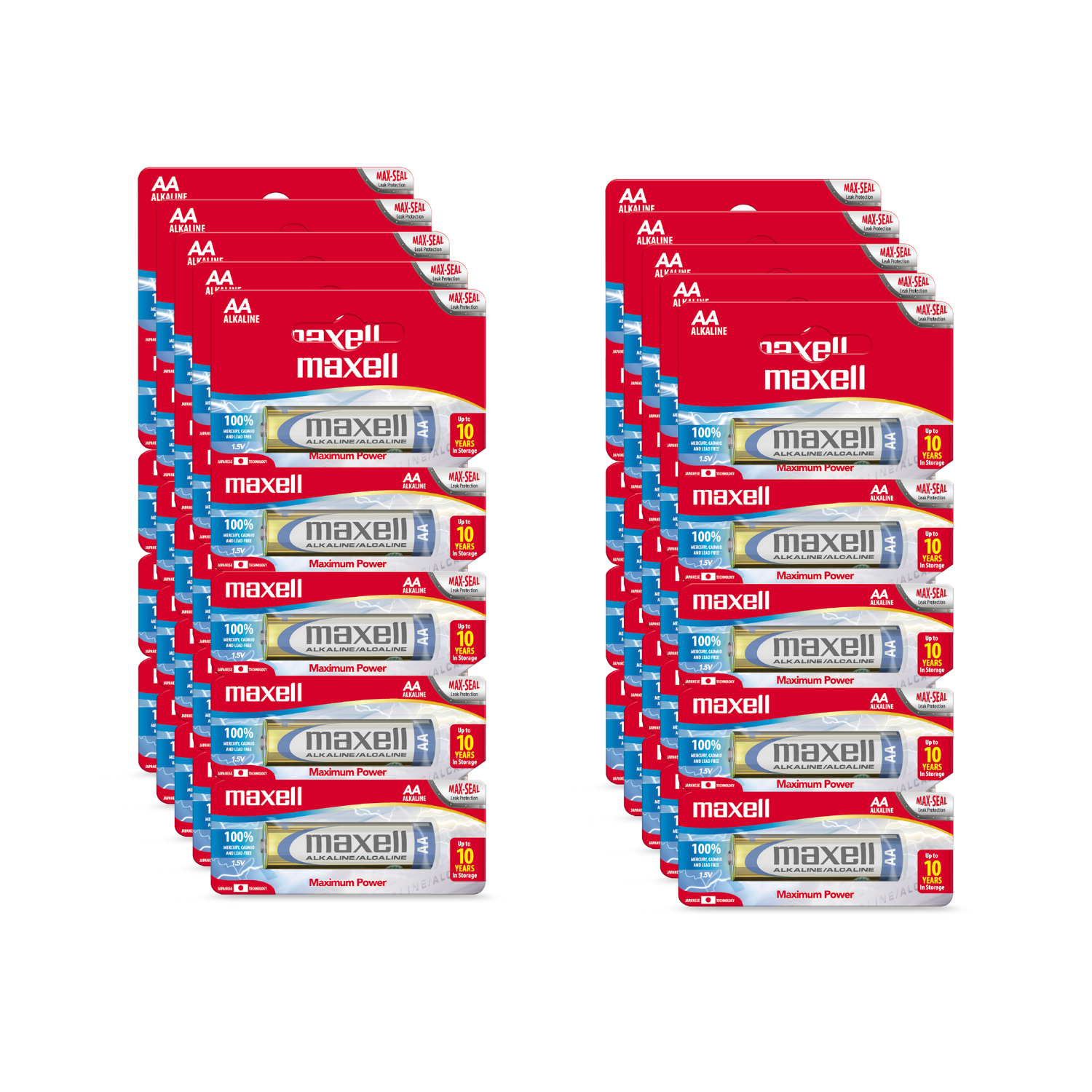 MAXELL PACK 50 PILAS ALCALINAS MAXELL TAMAÑO AA
