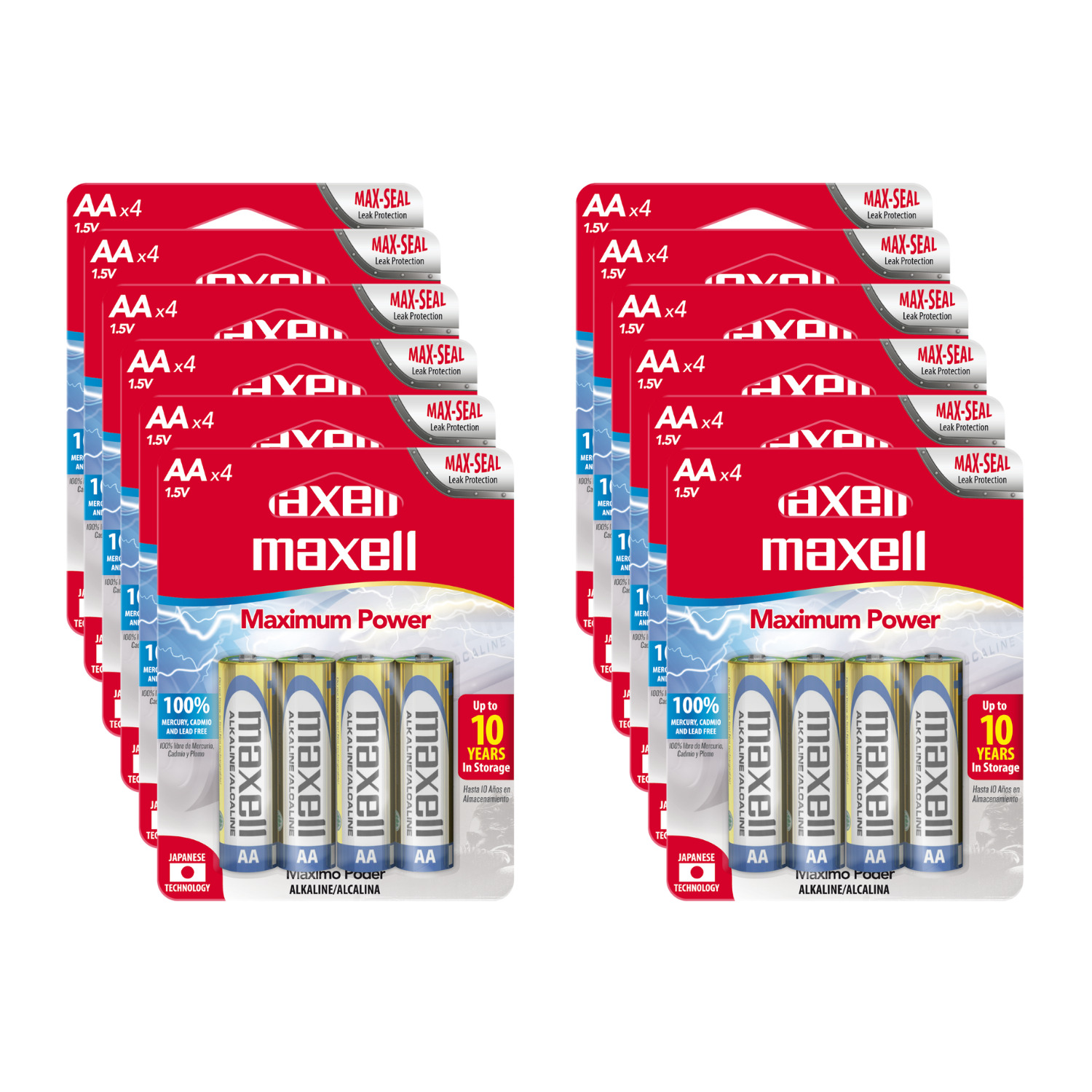 PACK 48 PILAS ALCALINAS AA BLISTER 4 UDS. - 1