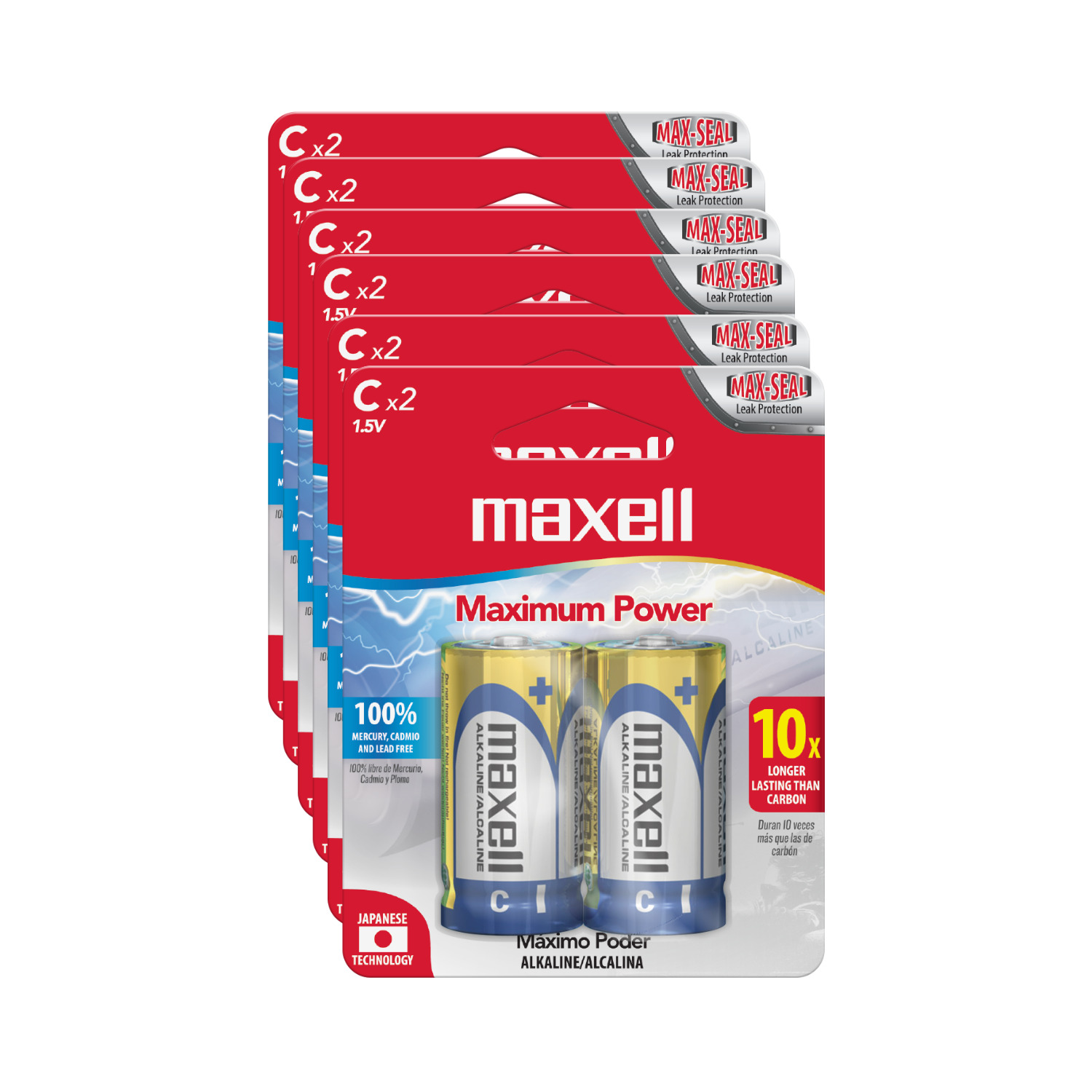 PACK 12 PILAS ALCALINAS TIPO C BLISTER 2 UDS. - 1