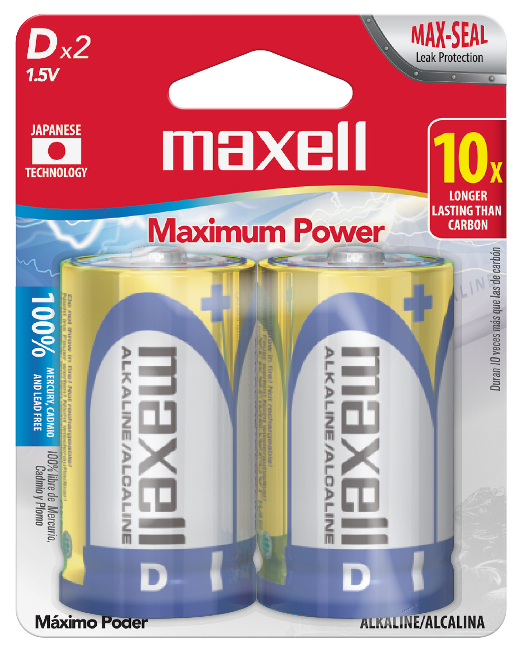 PACK 12 PILAS ALCALINAS TIPO D BLISTER 2 UDS. - 2