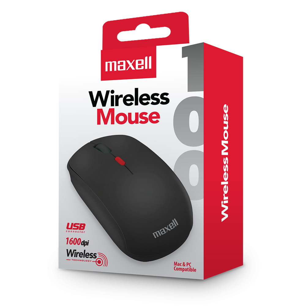 MOUSE INALÁMBRICO MAXELL 1200 DPI MOWL-100 NEGRO - 5