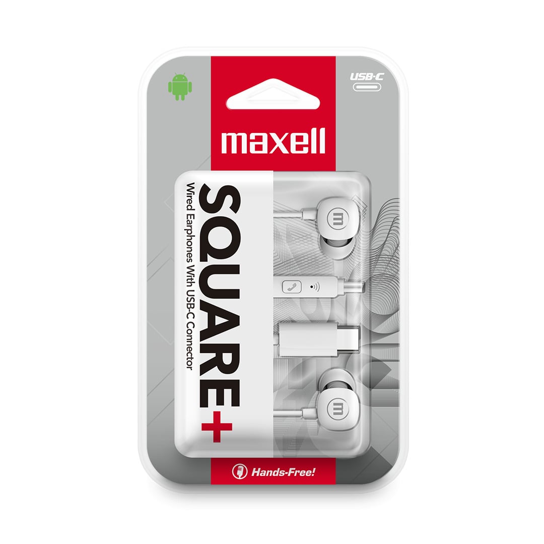 AUDÍFONOS MAXELL SQUARE+ BLANCO CONECTOR TIPO C - 2