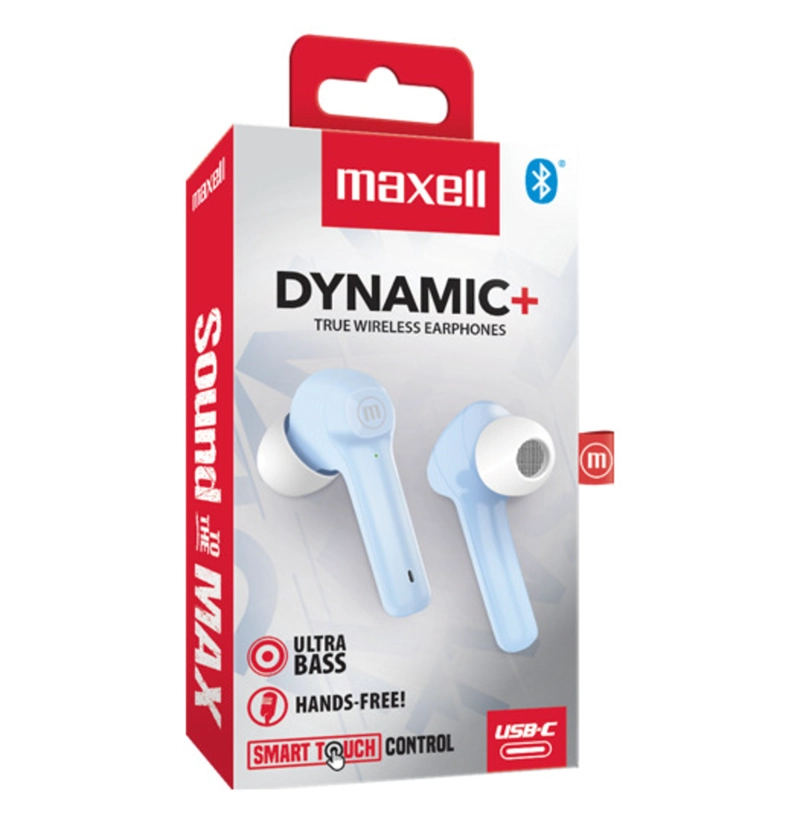 AUDÍFONOS MAXELL TRUE WIRELESS EB-BTDY DYNAMIC BLUETOOTH AZUL - 3