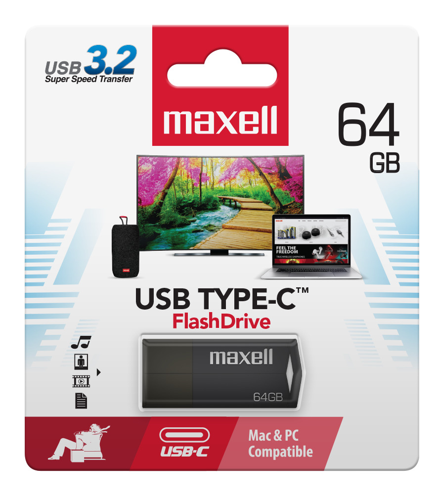 PENDRIVE MAXELL USBTC TIPO C 64GB 3.2 NEGRO - 2