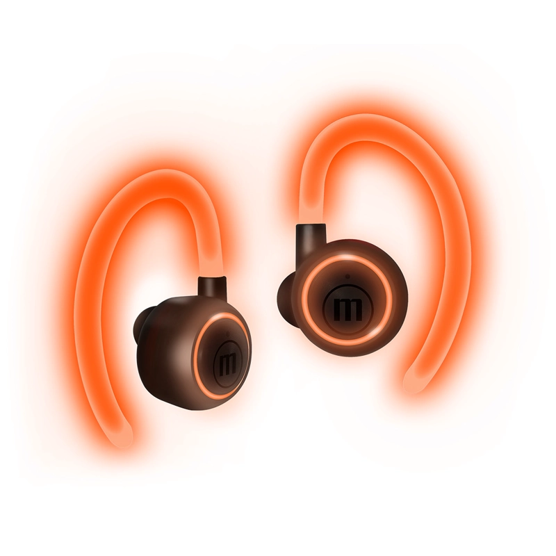 AUDÍFONOS DEPORTIVOS INALÁMBRICOS MAXELL BLUETOOTH TWS HALO CON ILUMINACIÓN - 1