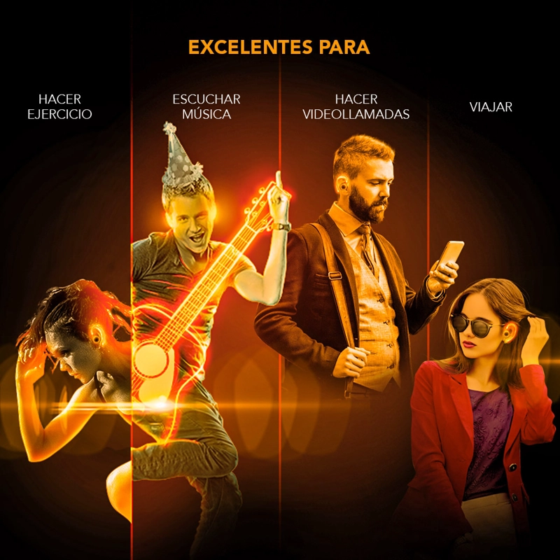 AUDÍFONOS DEPORTIVOS INALÁMBRICOS MAXELL BLUETOOTH TWS HALO CON ILUMINACIÓN - 4